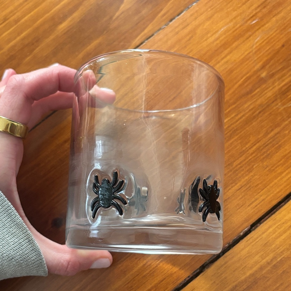 Crate and Barrel Halloween icon glass